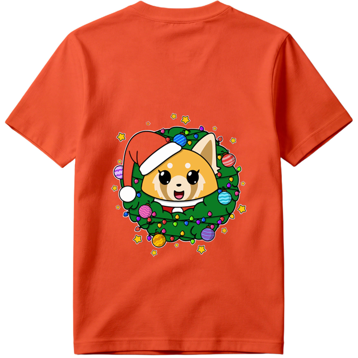 Chibi Dog in Christmas Wreath - Tee