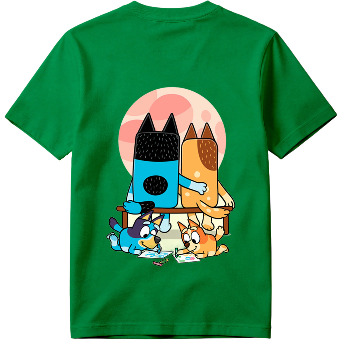 Bluey and Bingo Drawing with - Tee