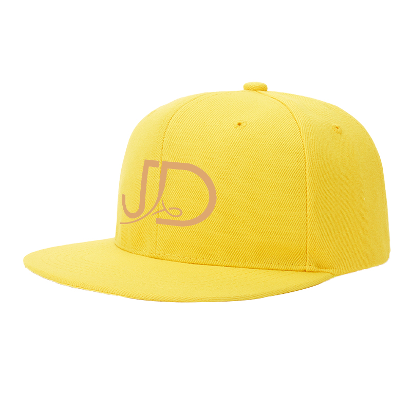 Flat Brim Baseball Cap JD Logo Print Streetwear Underground Skate Style for Basketball Court Skate Park Urban Riders and Hip Hop Artists