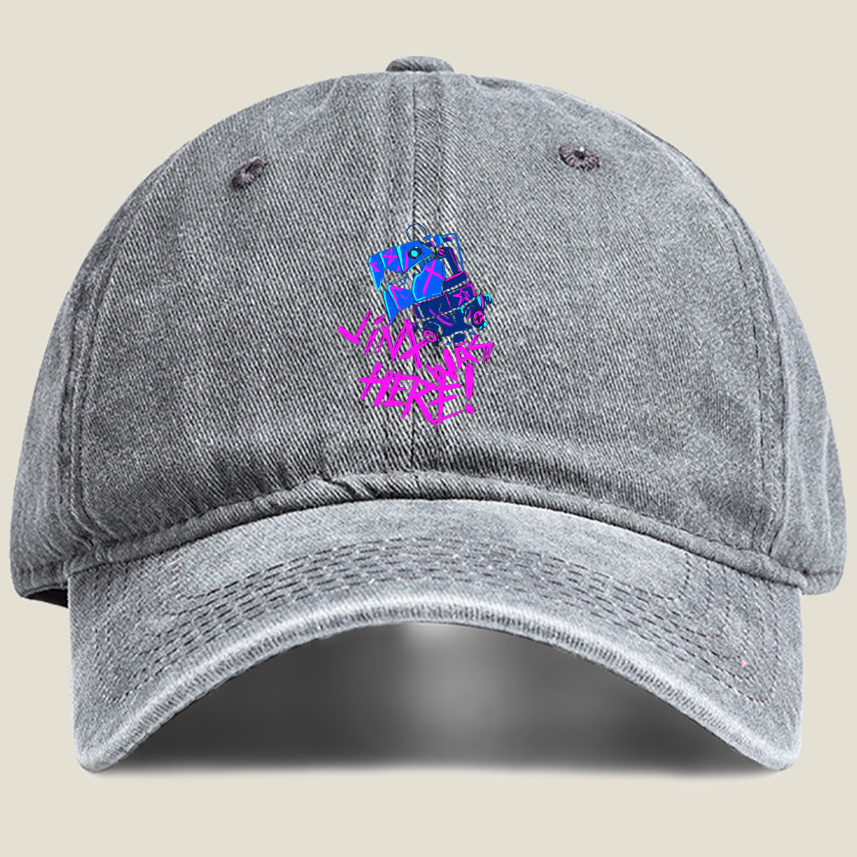 Link is Here! - Washed Denim - Baseball Cap