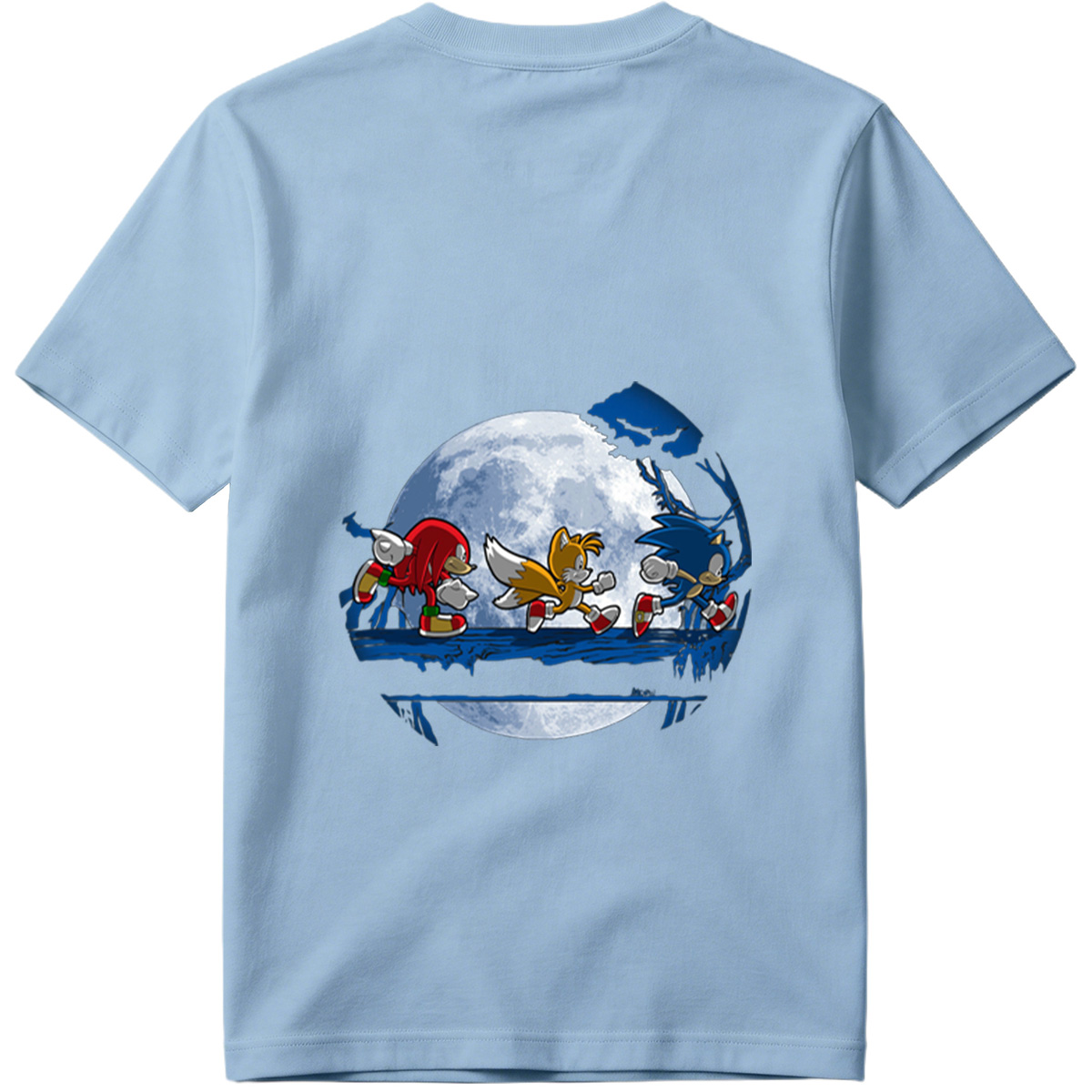 Sonic, Tails, and Knuckles Running Under the Moon - Tee