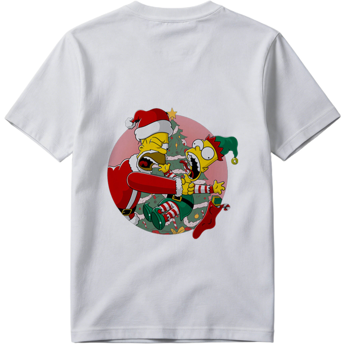 Simpsons Christmas Chaos: Homer and Bart in Holiday Hijinks - Tee