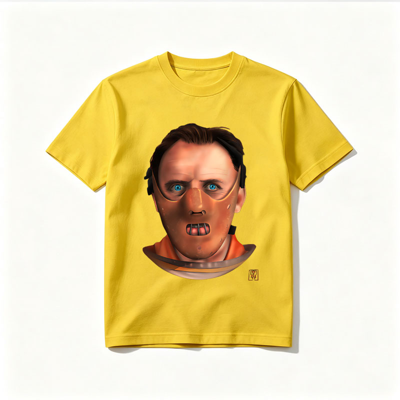 Anthony Hopkins as Hannibal Lecter in a Cyberpunk Mask - Tee
