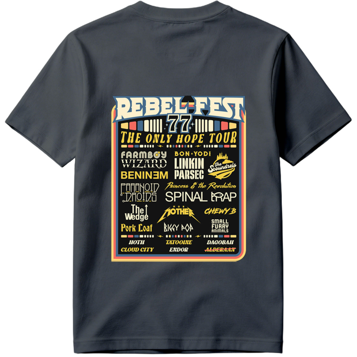 Rebel-Fest 77: The Only Hope Tour Featuring Star Wars Characters and Bands - Tee