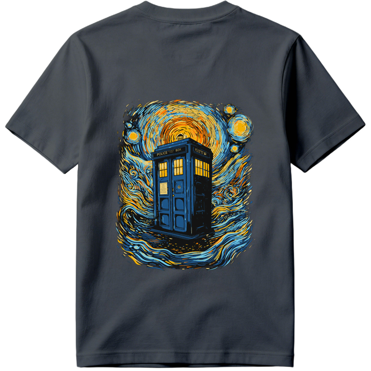 TARDIS in Starry Night - Tee