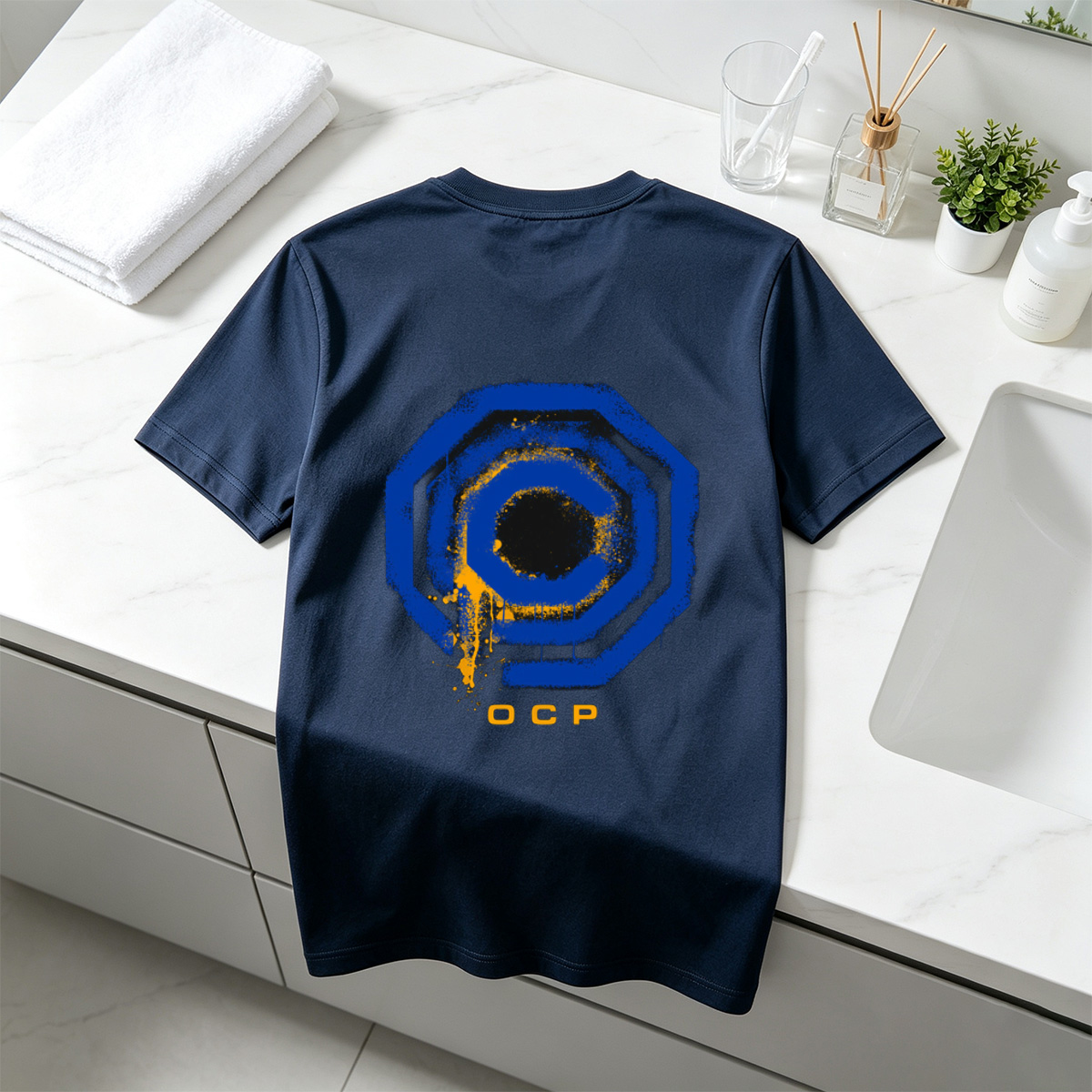 OCP Logo with Blue and Yellow Design - Tee