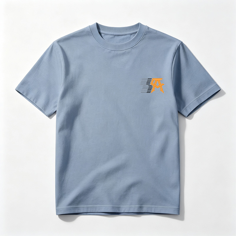 Orange and Black Abstract Logo with Geometric Design - Tee