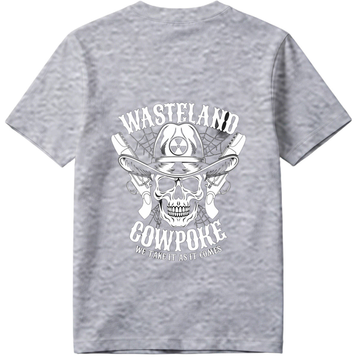Wasteland Cowpoke: Skull with Cowboy Hat and Revolvers - Tee