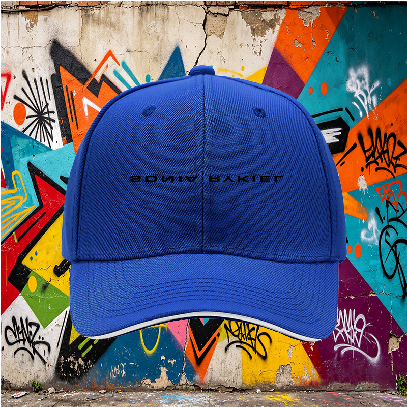 Unisex Classic Sandwich Hat with Sonia Rykiel Logo Print - Stylish Sun Protection Cap for Outdoor Activities, Perfect for Fashion-Loving Adults and Urban Explorers
