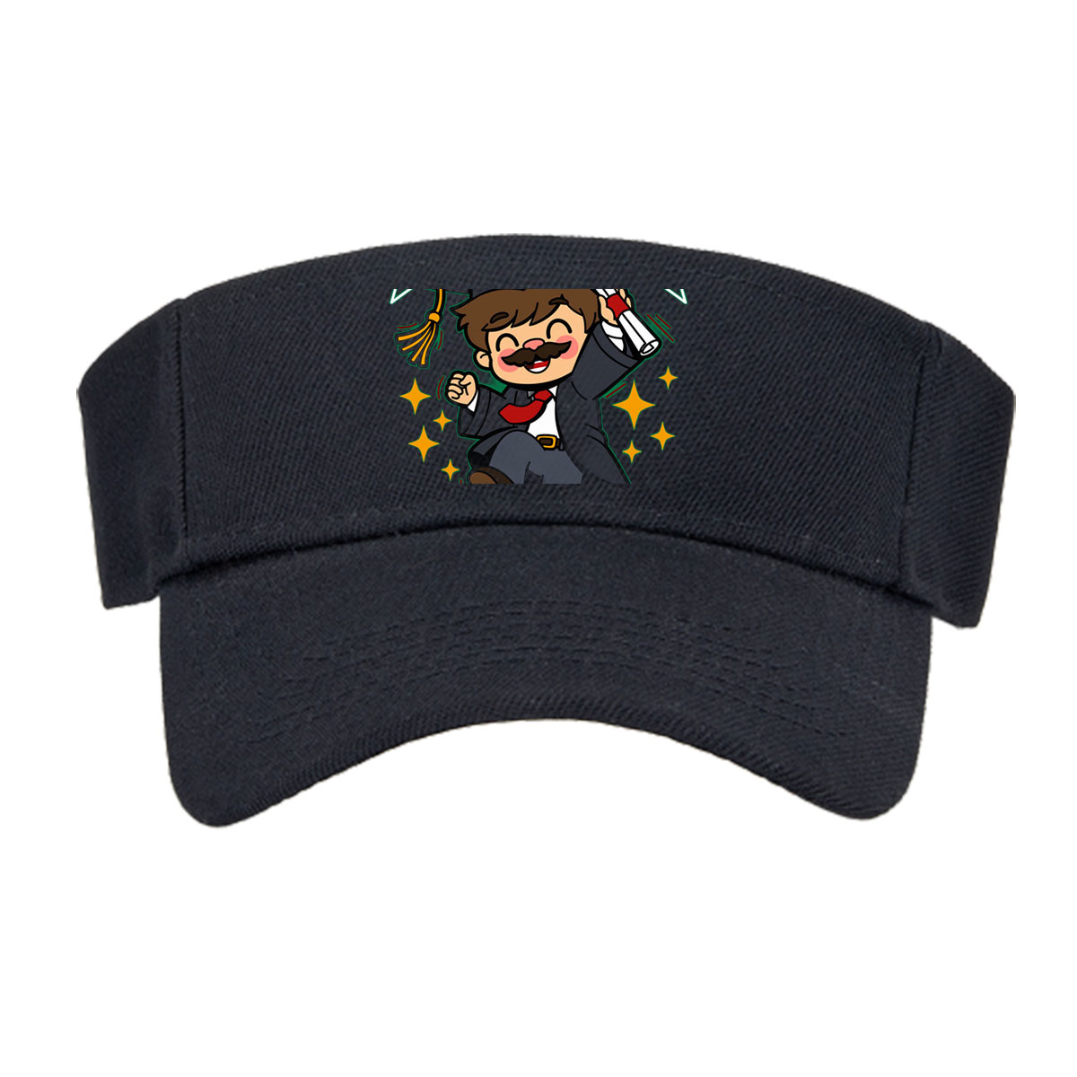 Plumber Academy Graduate Celebrates with Diploma -  Visor cap