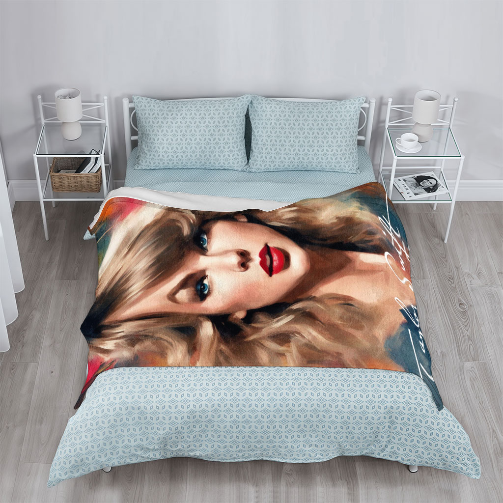 Taylor Swift Portrait Painted Style Artwork - Blankets