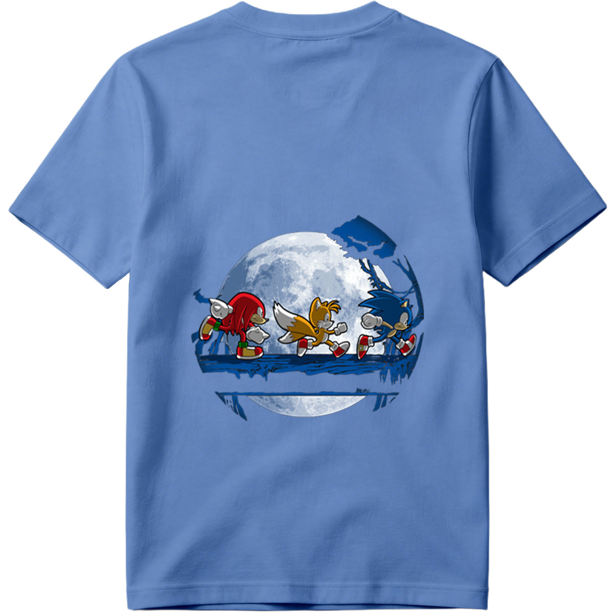 Sonic, Tails, and Knuckles Running Under the Moon - Tee