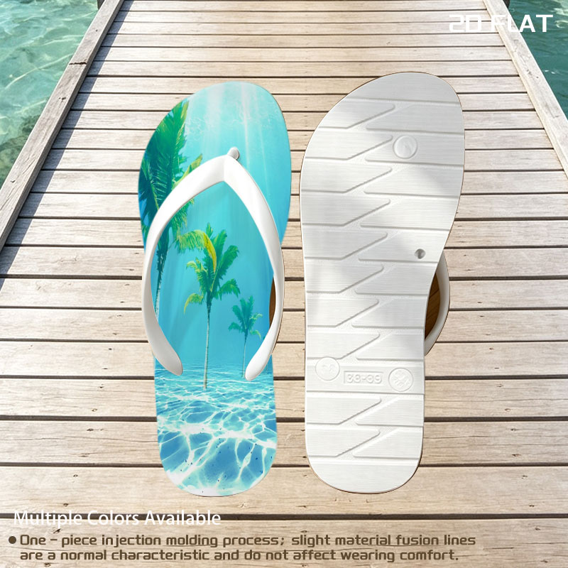 Underwater Palm Trees in Crystal Clear Waters -  flip-flops