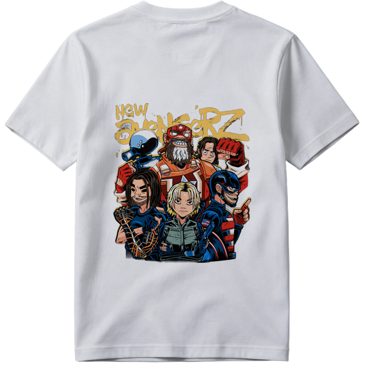 New Avengers: Captain America, Iron Man, Thor, Black Widow, Hulk, Hawkeye - Tee