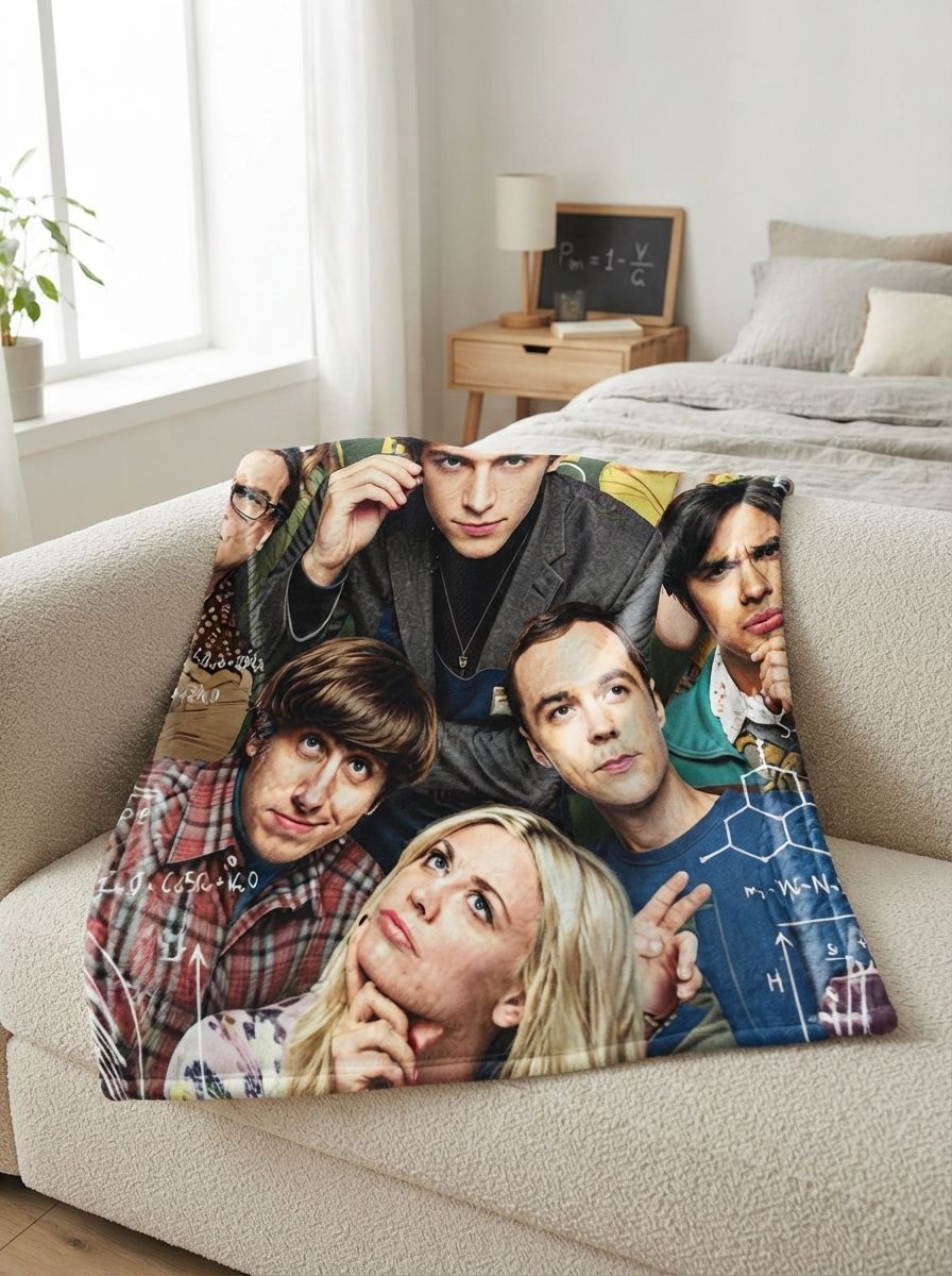 Custom Photo Face Flannel Blanket, Personalized Cast Collage Throw Blanket, Ultra Soft Anti-Pilling Cozy Fleece Bed