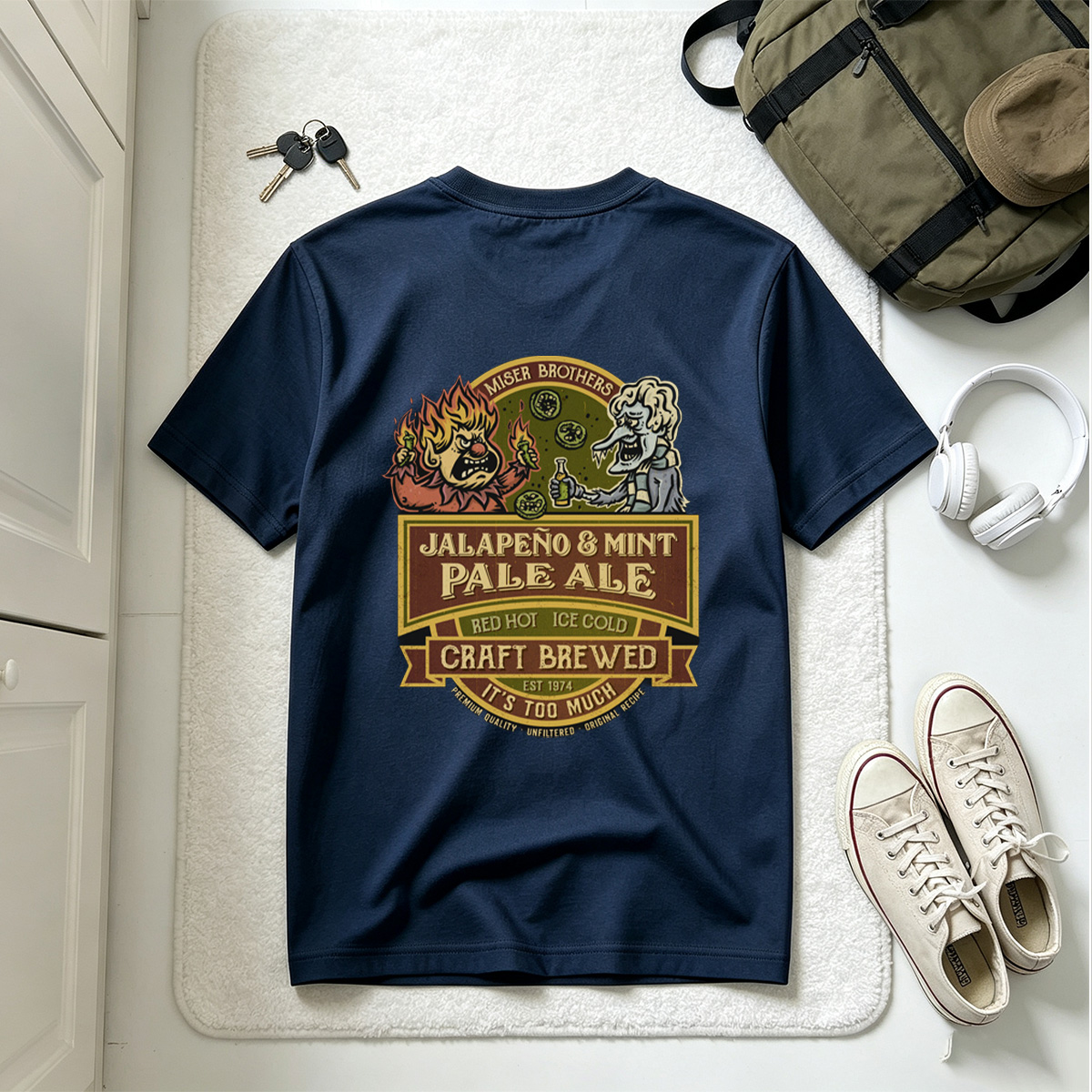 Miser Brothers Jalapeno & Mint Pale Ale Craft Brewed - Tee