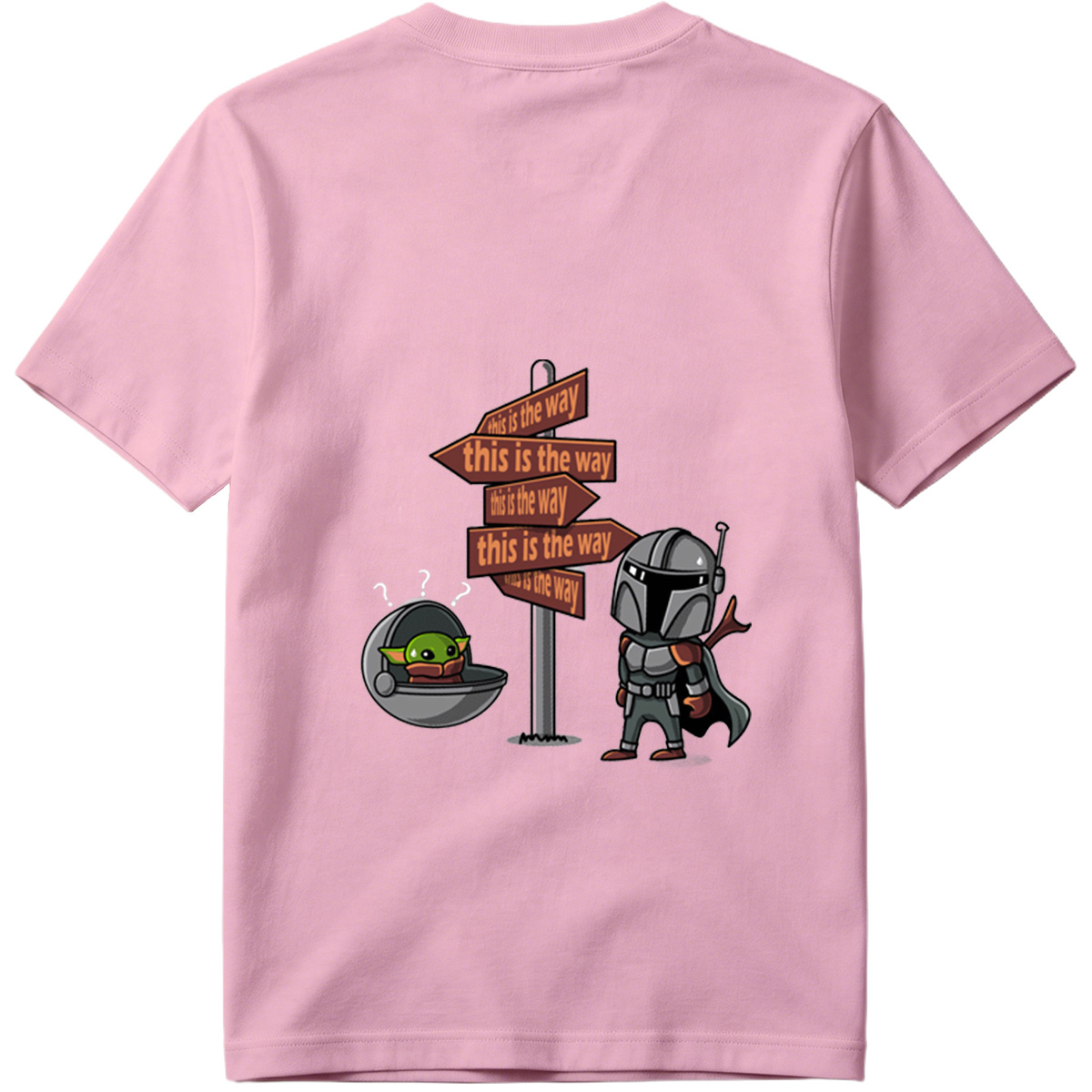 The Mandalorian and Grogu at Crossroads Sign - Tee