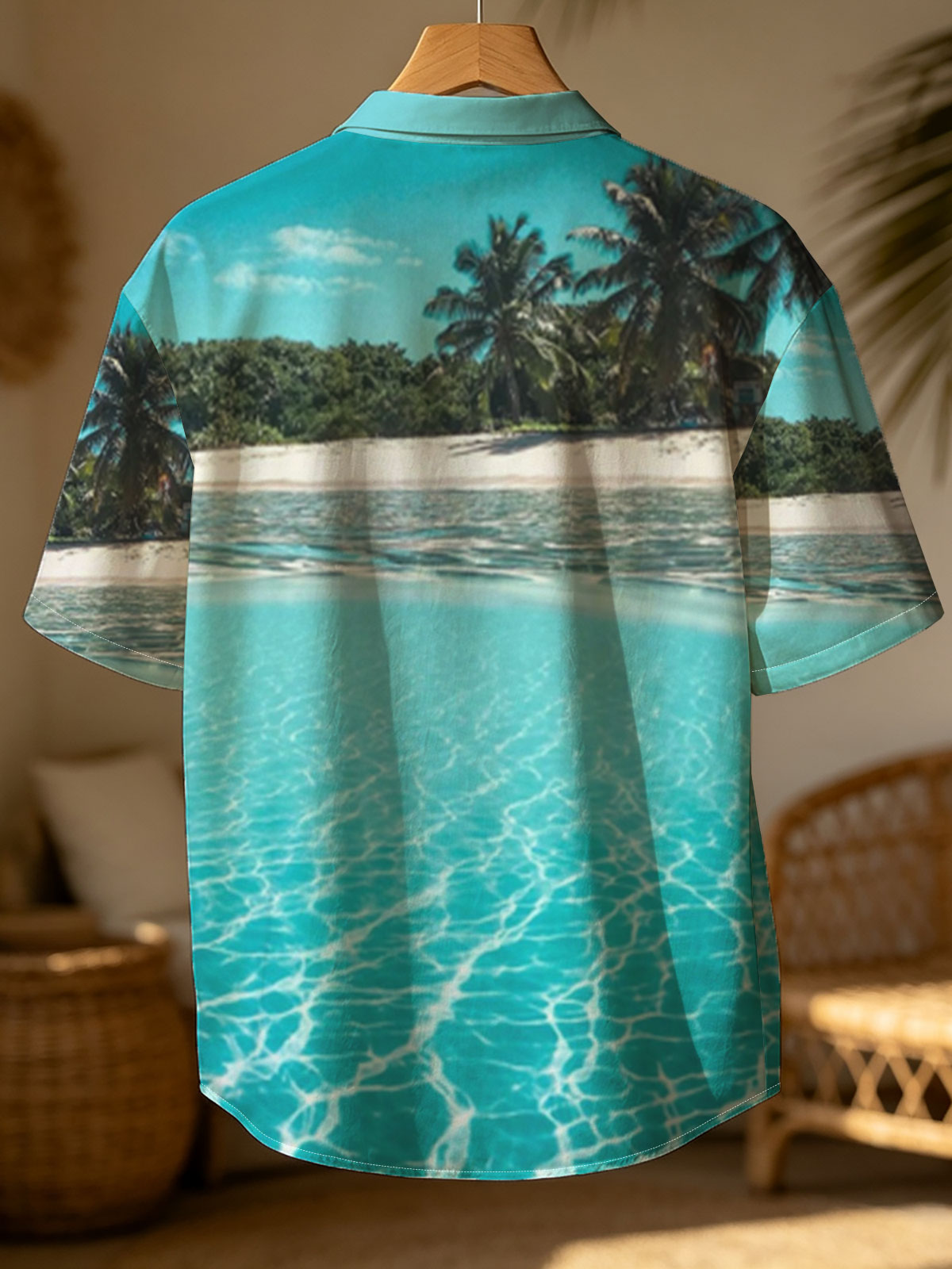 Crystal Clear Waters and Palm Trees on a Tropical Beach -  Shirt