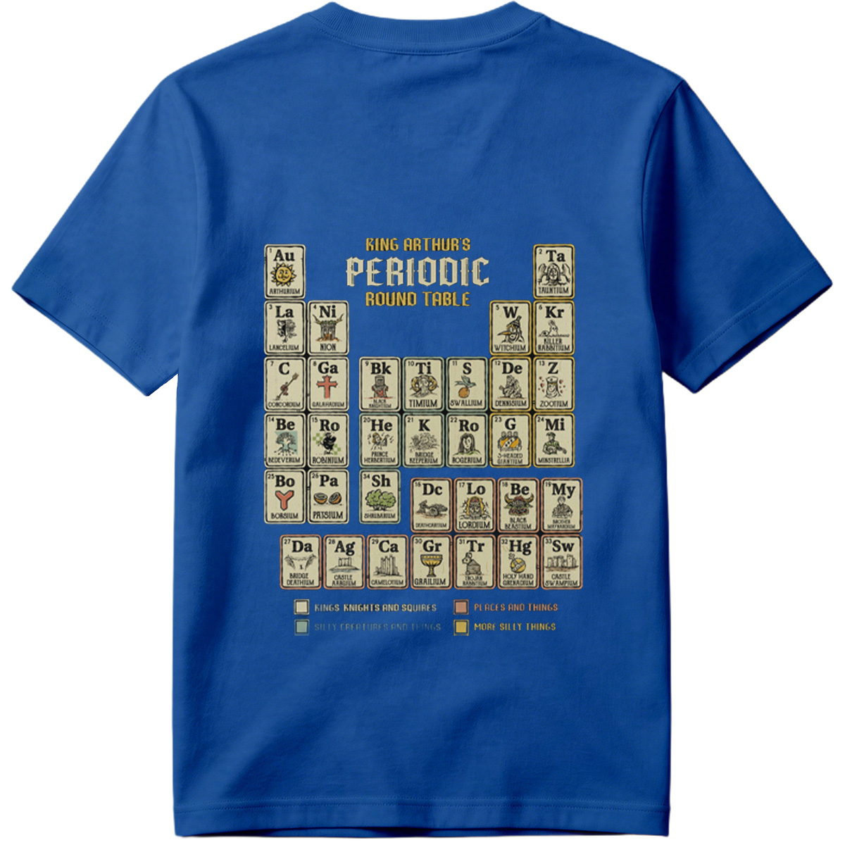 King Arthur's Periodic Round Table: A Fantasy Elemental Chart - Tee
