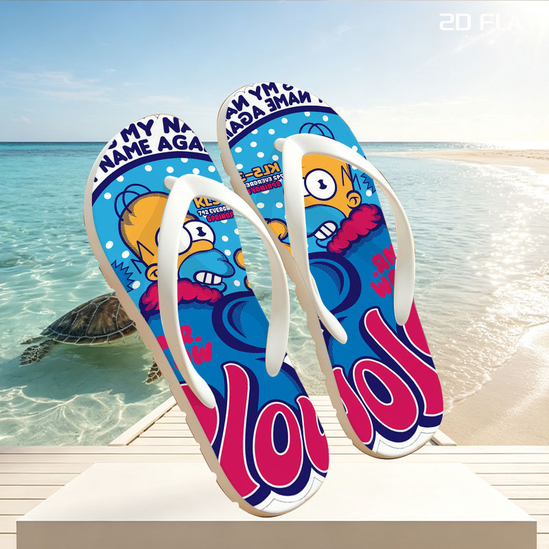 Homer Simpson as Mr. Plow, Springfield USA, KL5-3226, Evergreen Terrace -  flip-flops