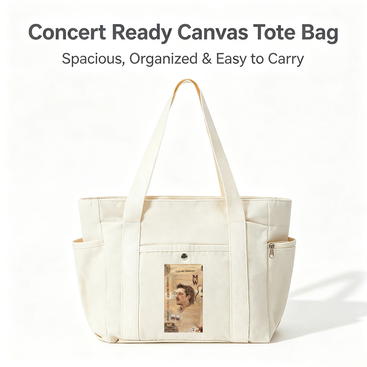 Morgan Wallen I'm The Problem Album Cover Featuring Song List and Rustic Elements - Multi-pocket bags