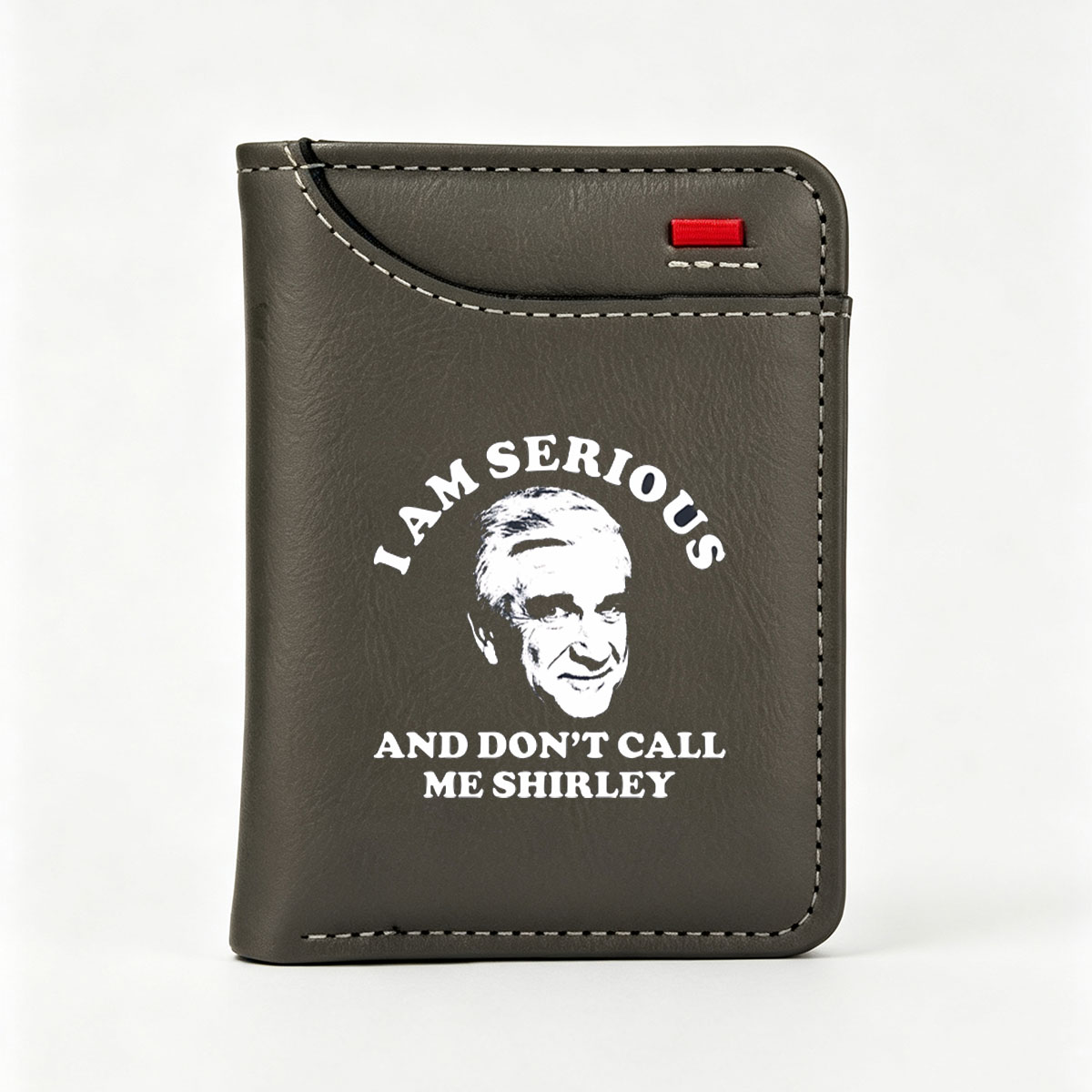 I Am Serious and Don't Call Me Shirley - Walter Matthau Quote - Vertical Style Wallet