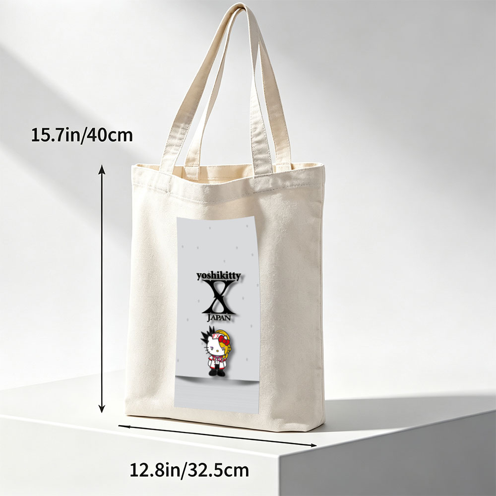 Yoshikitty X Japan Character Design with Hello Kitty Fusion Art - Canvas tote bags