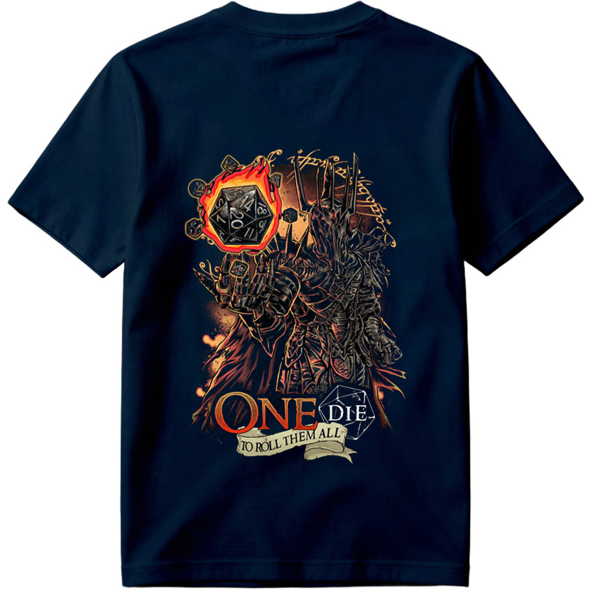 One Die to Roll Them All: D&D Inspired Fantasy Art - Tee