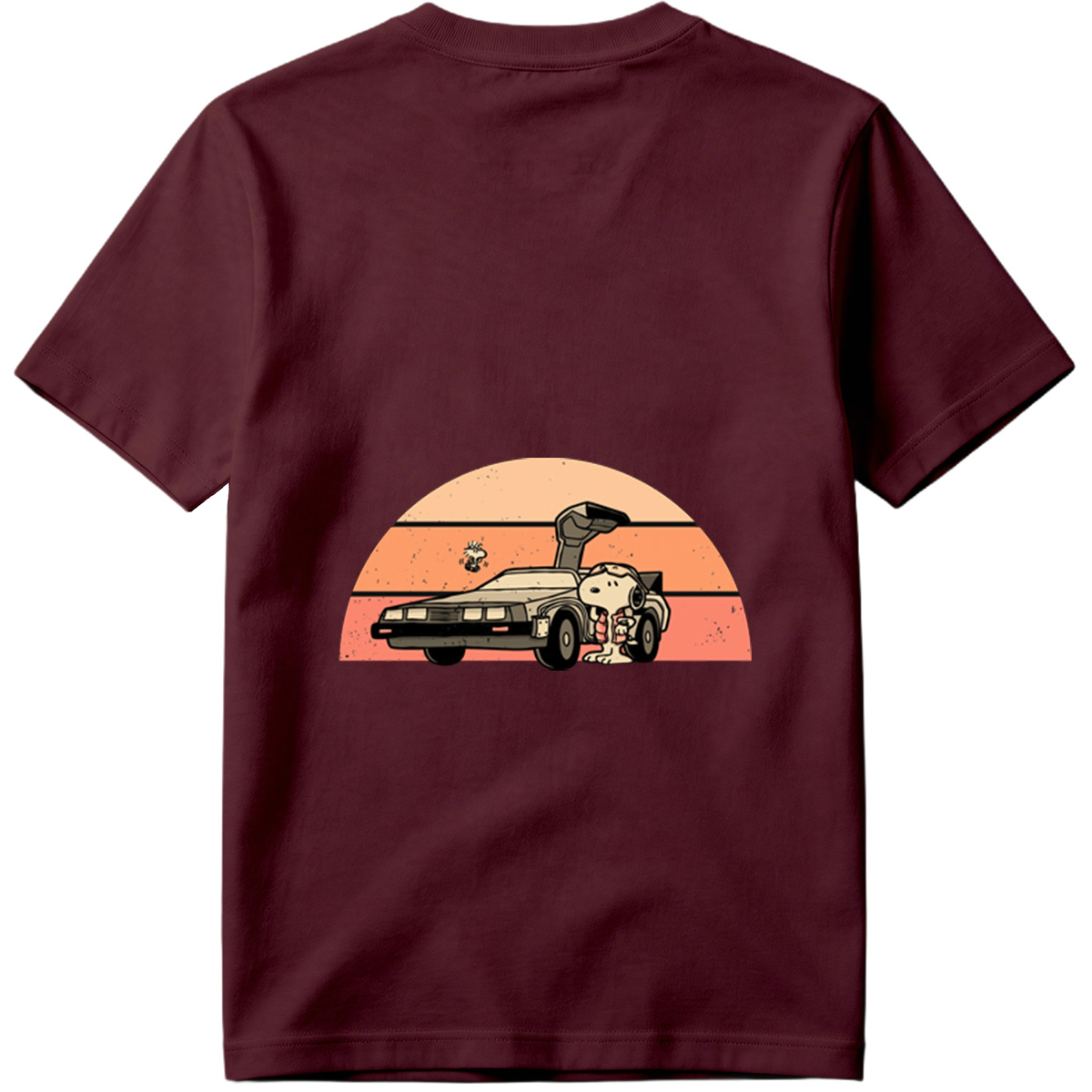 Snoopy and Woodstock in a DeLorean - Tee