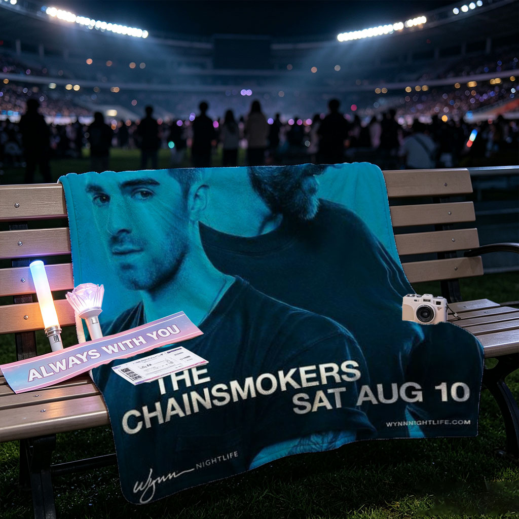 The Chainsmokers at Encore Beach Club - Live Performance Poster for August 10 Event - Blankets
