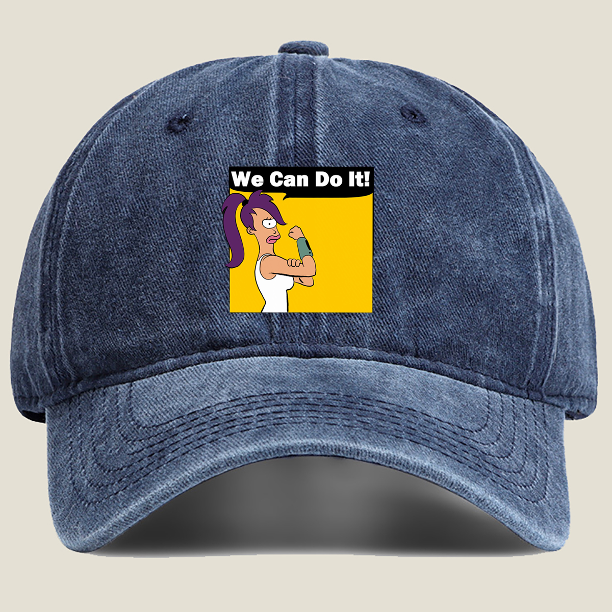 Futurama - Leela We Can Do It! - Washed Denim - Baseball Cap