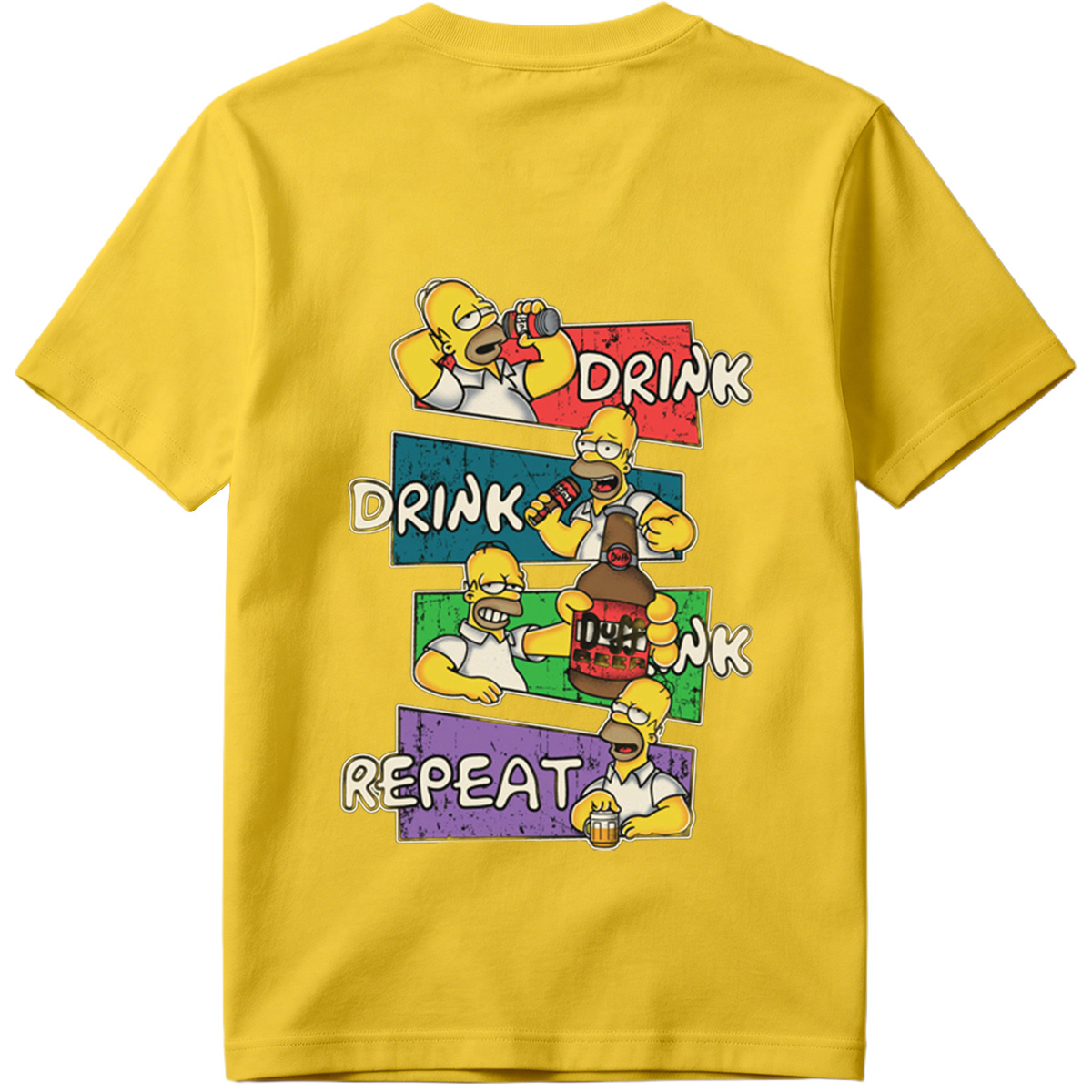The Simpsons Homer Drink Duff Beer Repeat - Tee