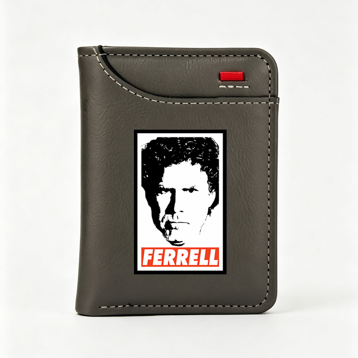 Ferrell: A Bold Black-and-White Portrait of the Actor - Vertical Style Wallet