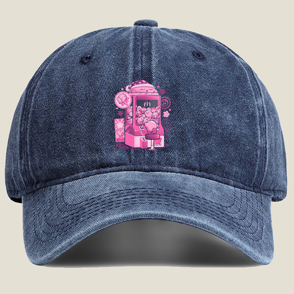 Kirby Claw Machine Adventure - Washed Denim - Baseball Cap