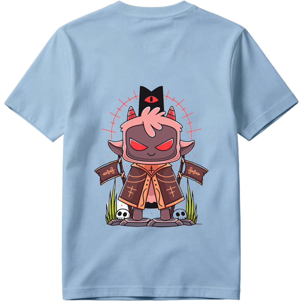 Demon King with Red Eyes and Horns - Tee