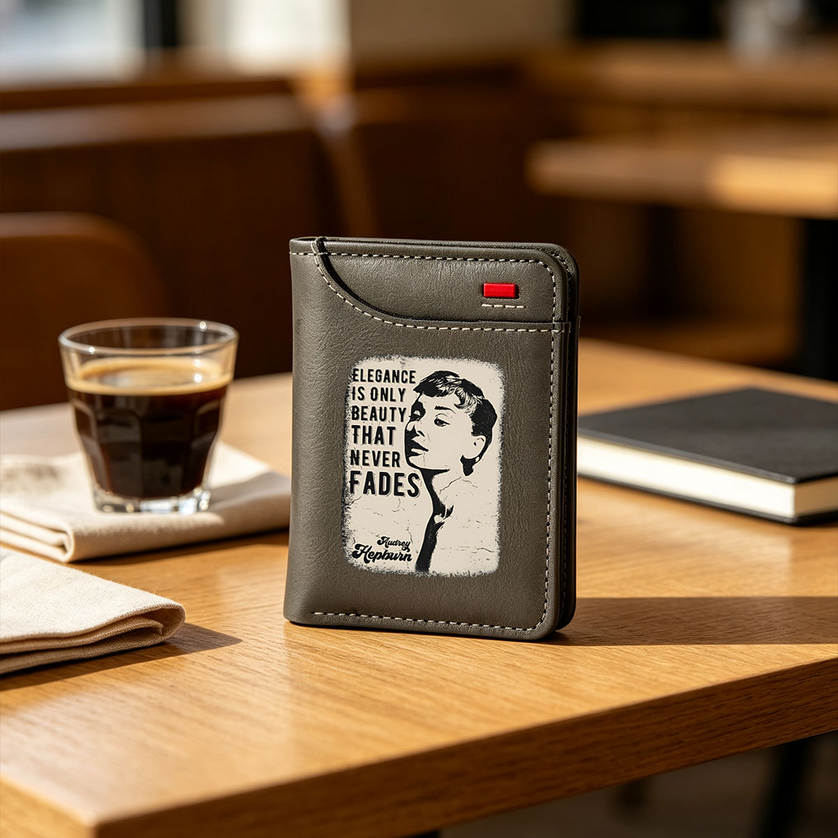 Audrey Hepburn - Elegance is Only Beauty That Never Fades - Vertical Style Wallet