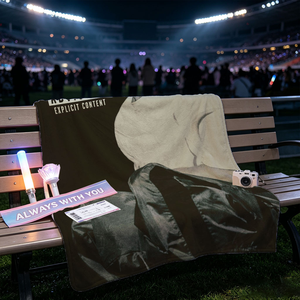 Eminem Sitting in a Dark Room with Parental Advisory Label on Album Cover - Blankets