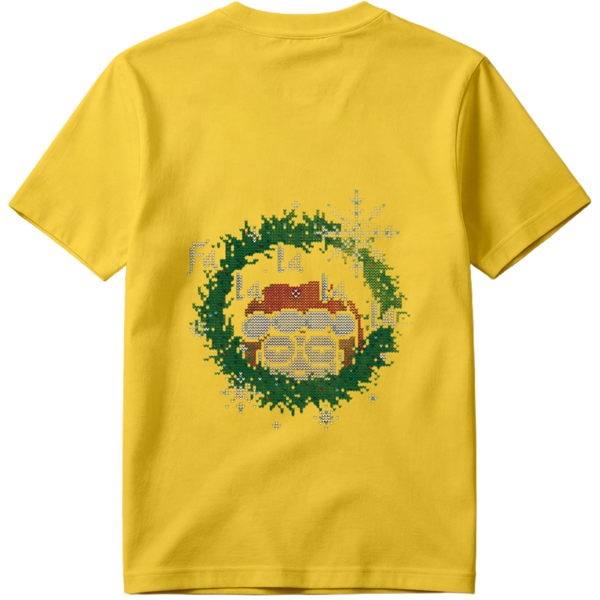 Santa Claus in a Christmas Wreath - Tee