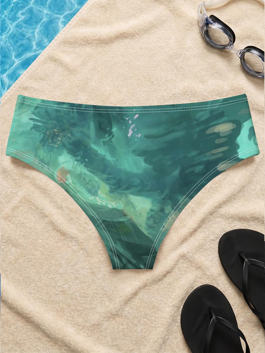 Underwater Scene with Colorful Fish and Coral -  Men's swim trunks