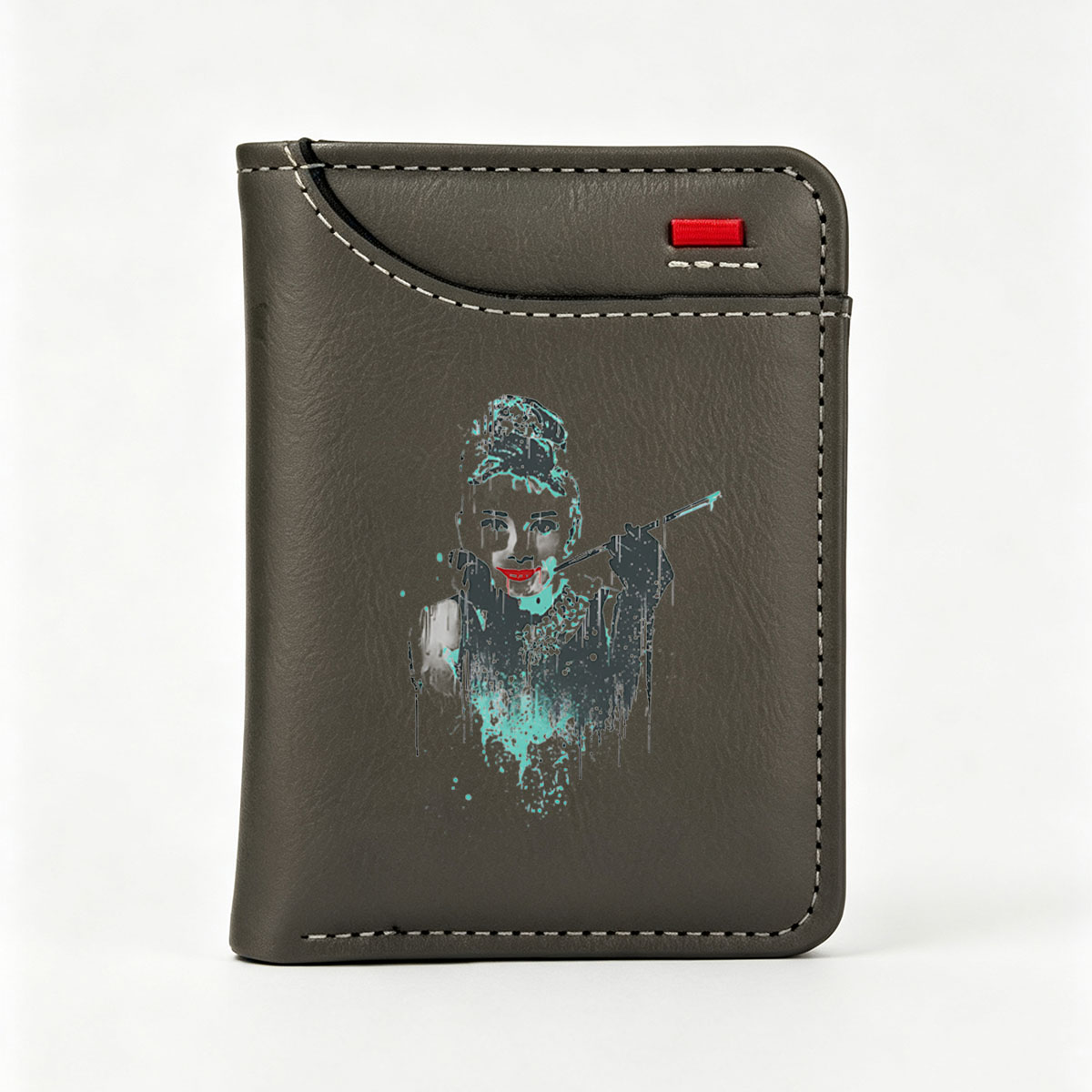 Marilyn Monroe in a Dripping Paint Art Style - Vertical Style Wallet