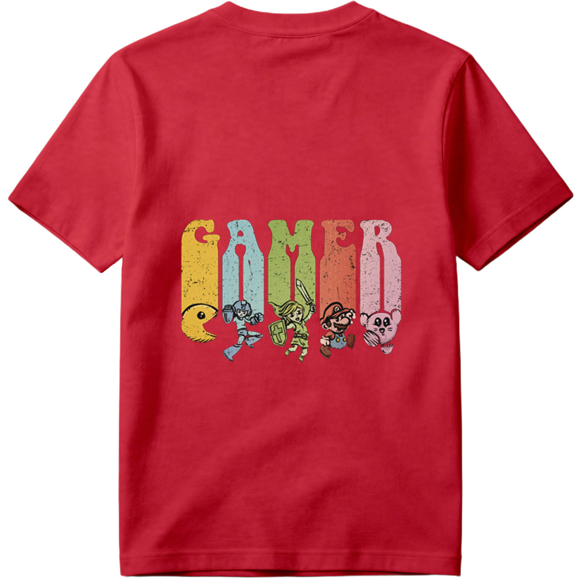 Gamer: Pac-Man, Mega Man, Zelda, Mario, Kirby - Tee