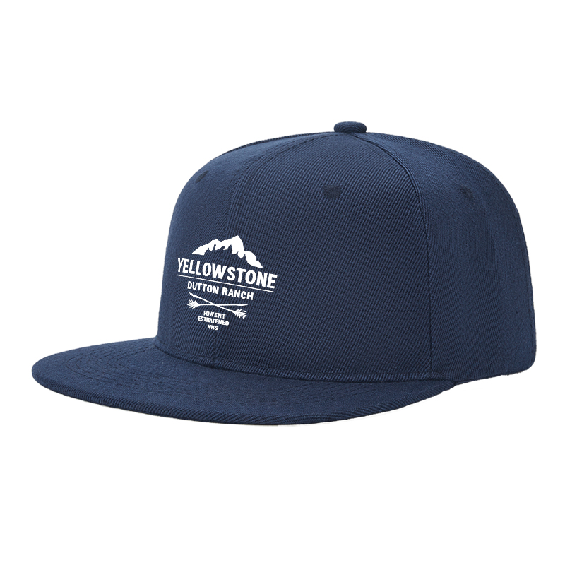 Flat Brim Baseball Cap Yellowstone Dutton Ranch Mountain Logo Streetwear Underground Skate Style for Basketball Court Skate Park Urban Outfit Skaters Rappers Streetwear Enthusiasts