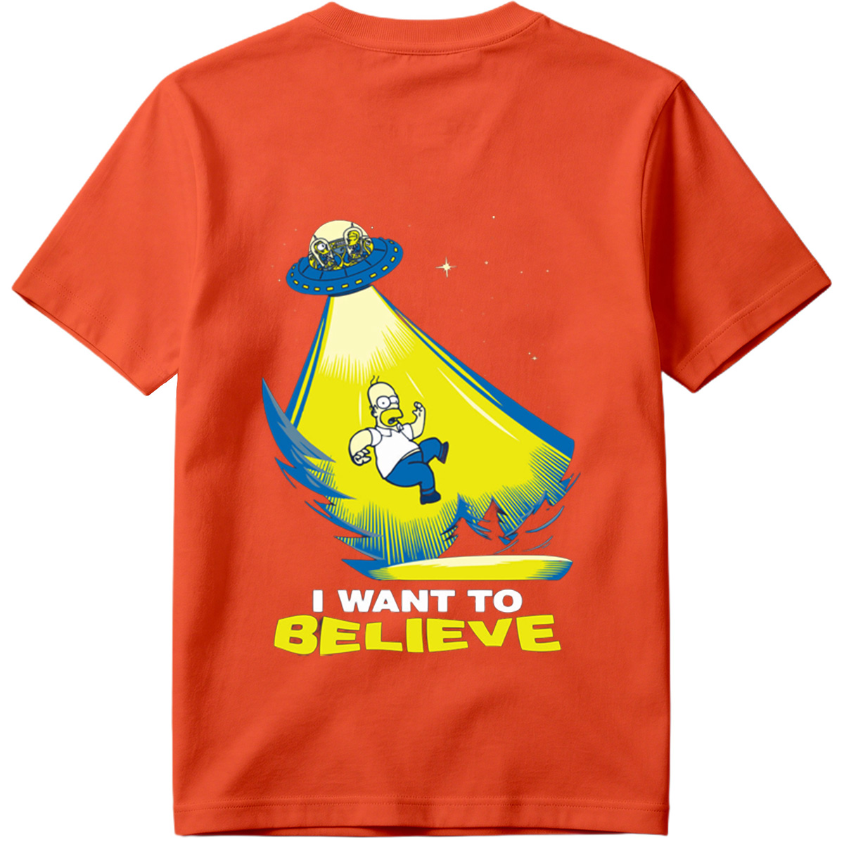 The Simpsons Homer Abduction I Want to Believe - Tee