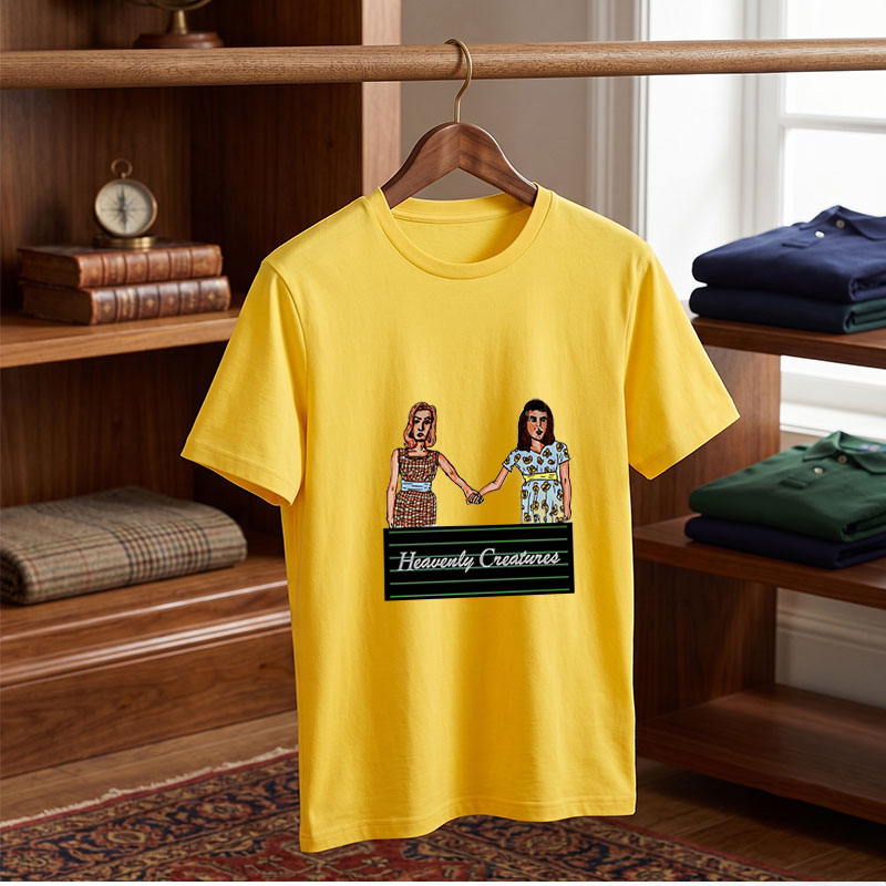 Heavenly Creatures: Two Women Holding Hands in Vintage Dresses - Tee