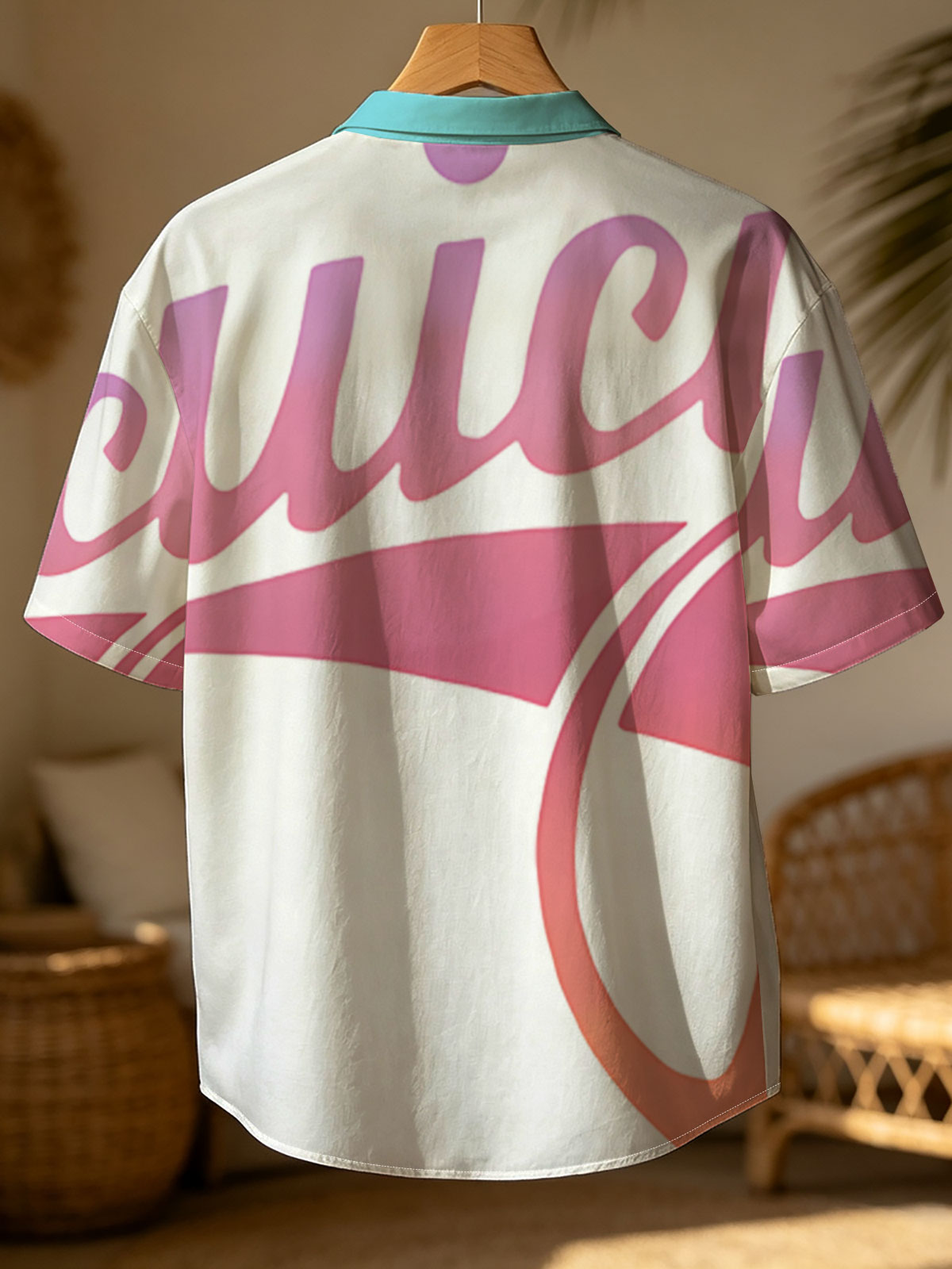 Juicy Couture Logo with Gradient Pink and Orange Design -  Shirt
