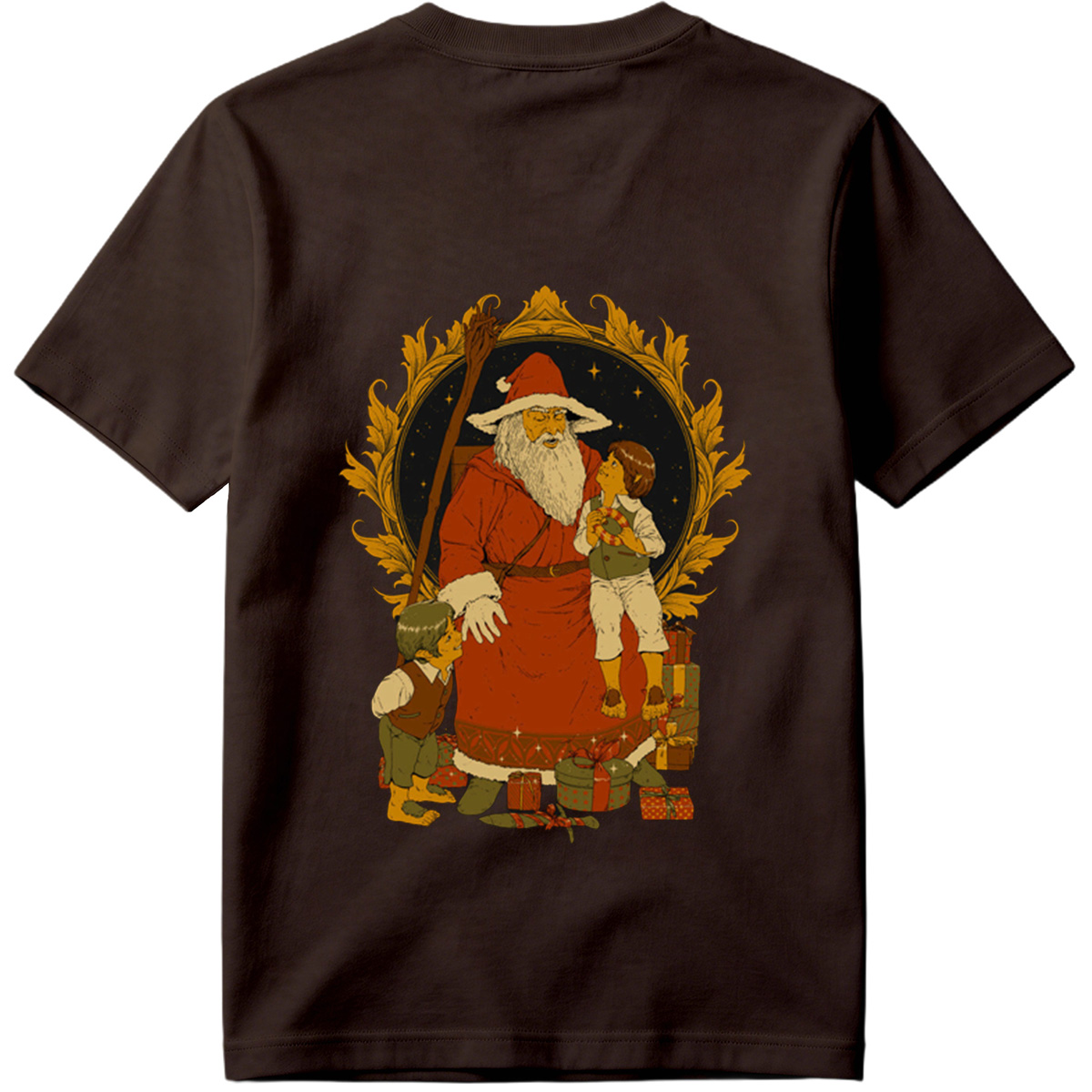 Santa Claus with Children and Gifts - Tee