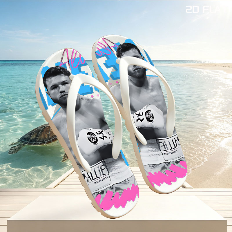 Canelo Alvarez: Boxing Champion in Action -  flip-flops