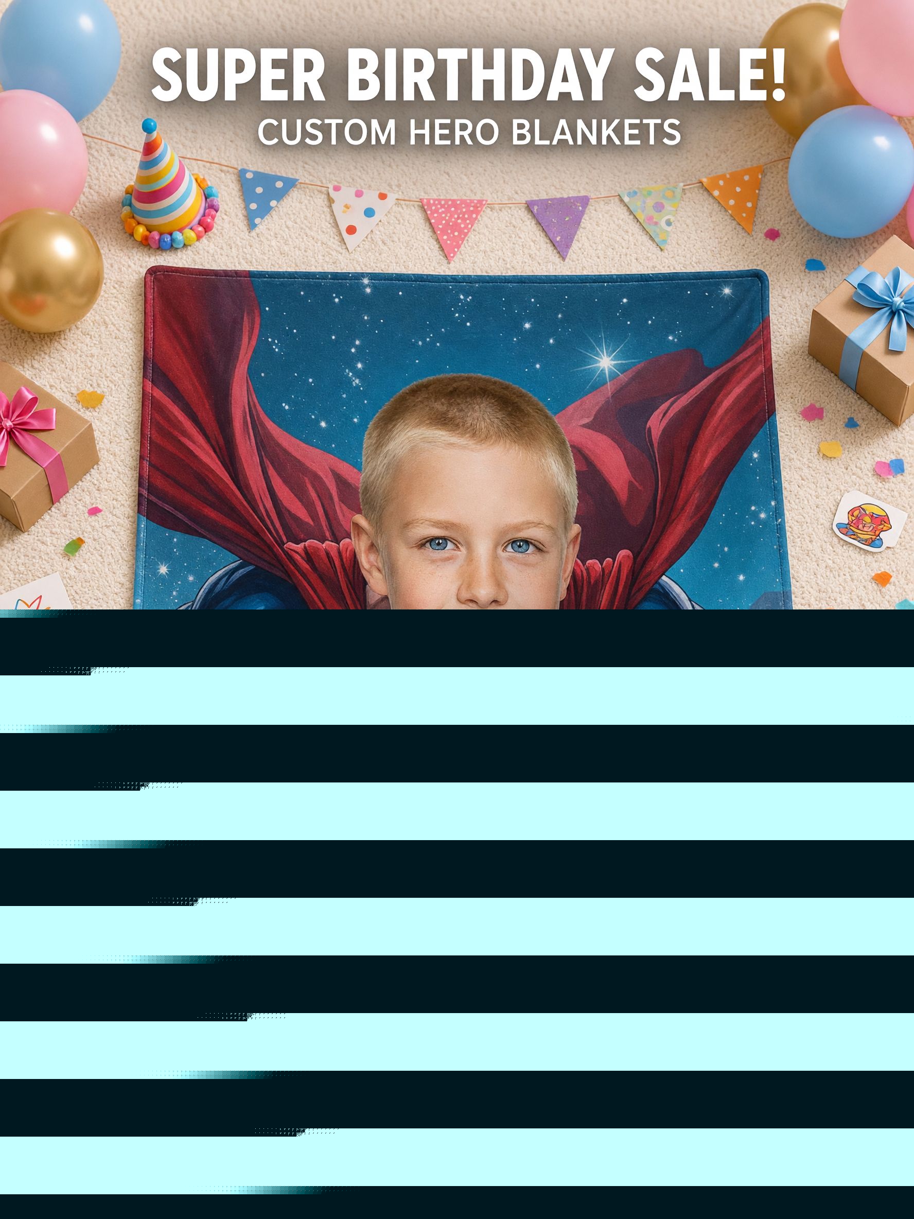 Custom Photo Superhero Flannel Fleece Blanket Personalized Face Throw for Bed Couch Ideal Cozy Birthday Gift for Kids