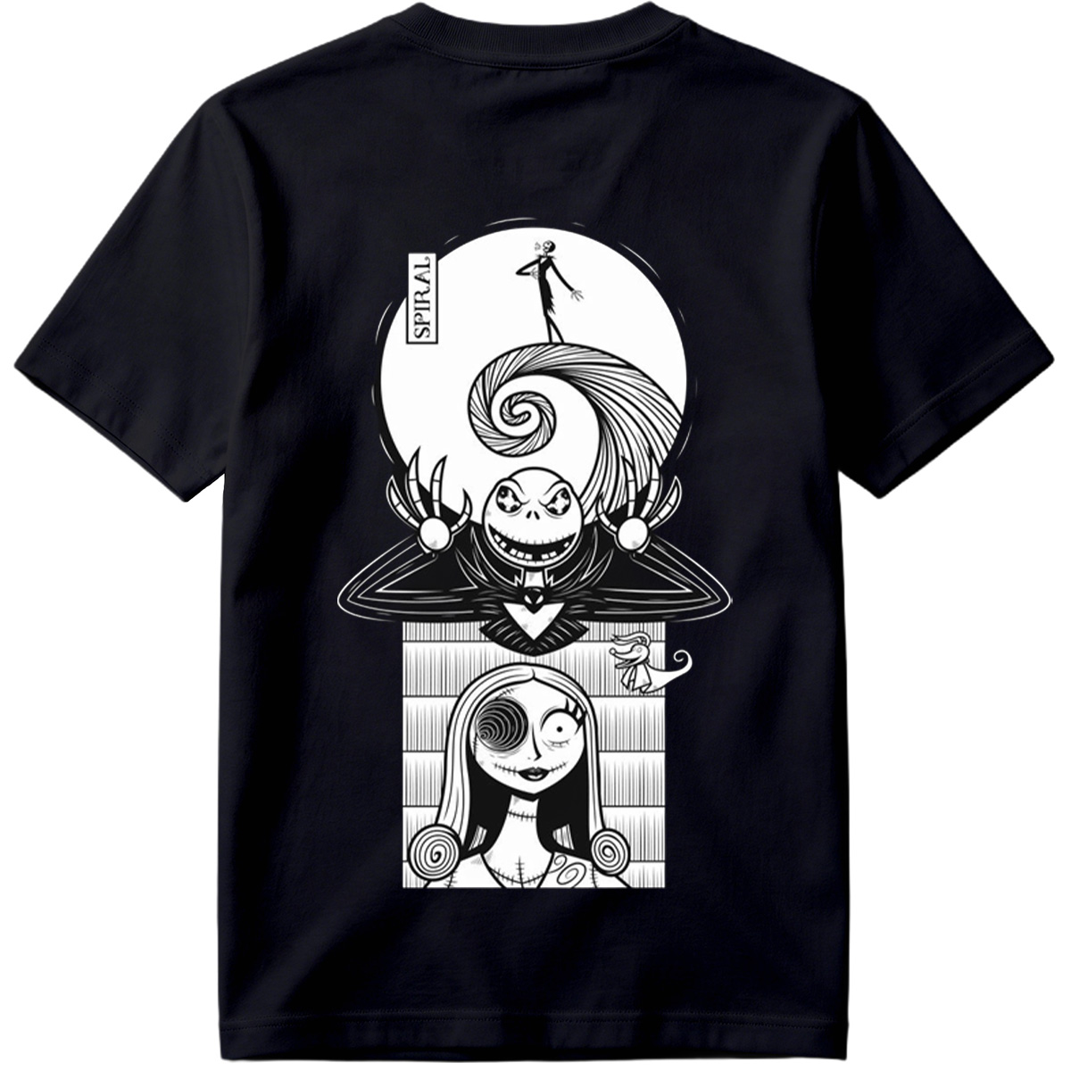 The Nightmare Before Christmas: Jack Skellington and Sally Spiral Art - Tee