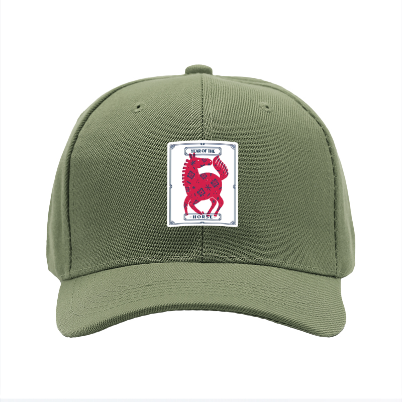 1pc New Baseball Cap Year of the Horse Print Design Unisex Adjustable Hat for Outdoor Activities and Casual Wear Suitable for Adults